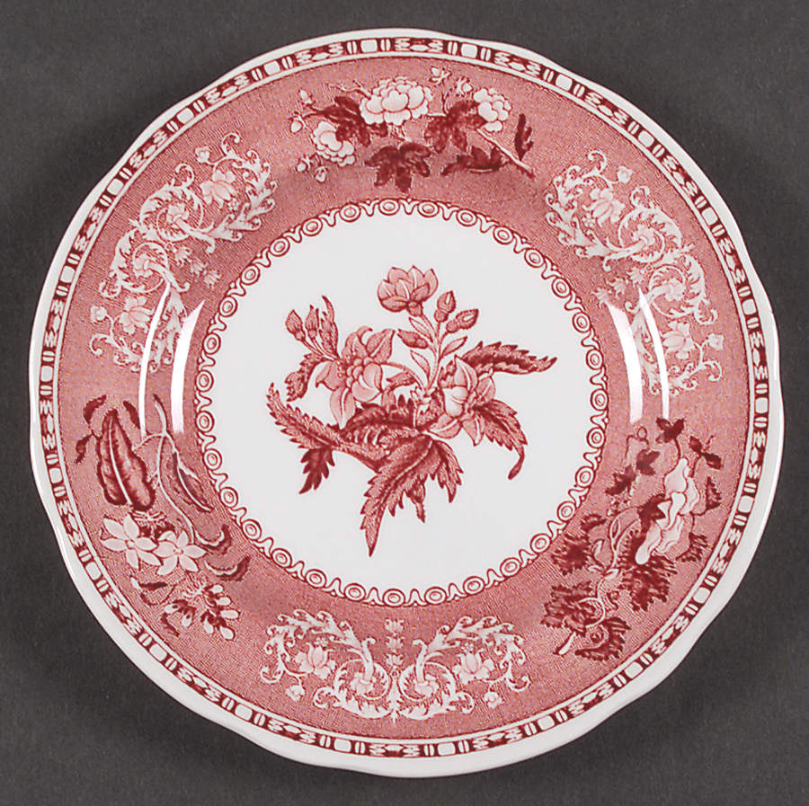 Pink Camilla (Scallop, New Stamp, Microwavable) Bread & Butter Plate by Spode-1