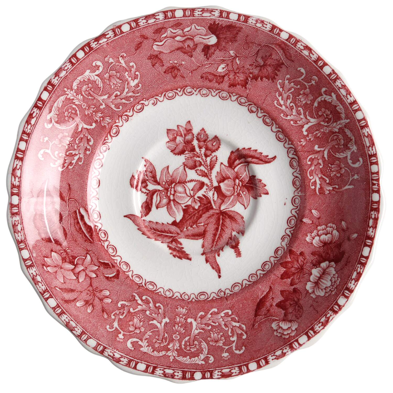 Pink Camilla (Scallop, New Stamp, Microwavable) Saucer for Flat Cup by Spode-1