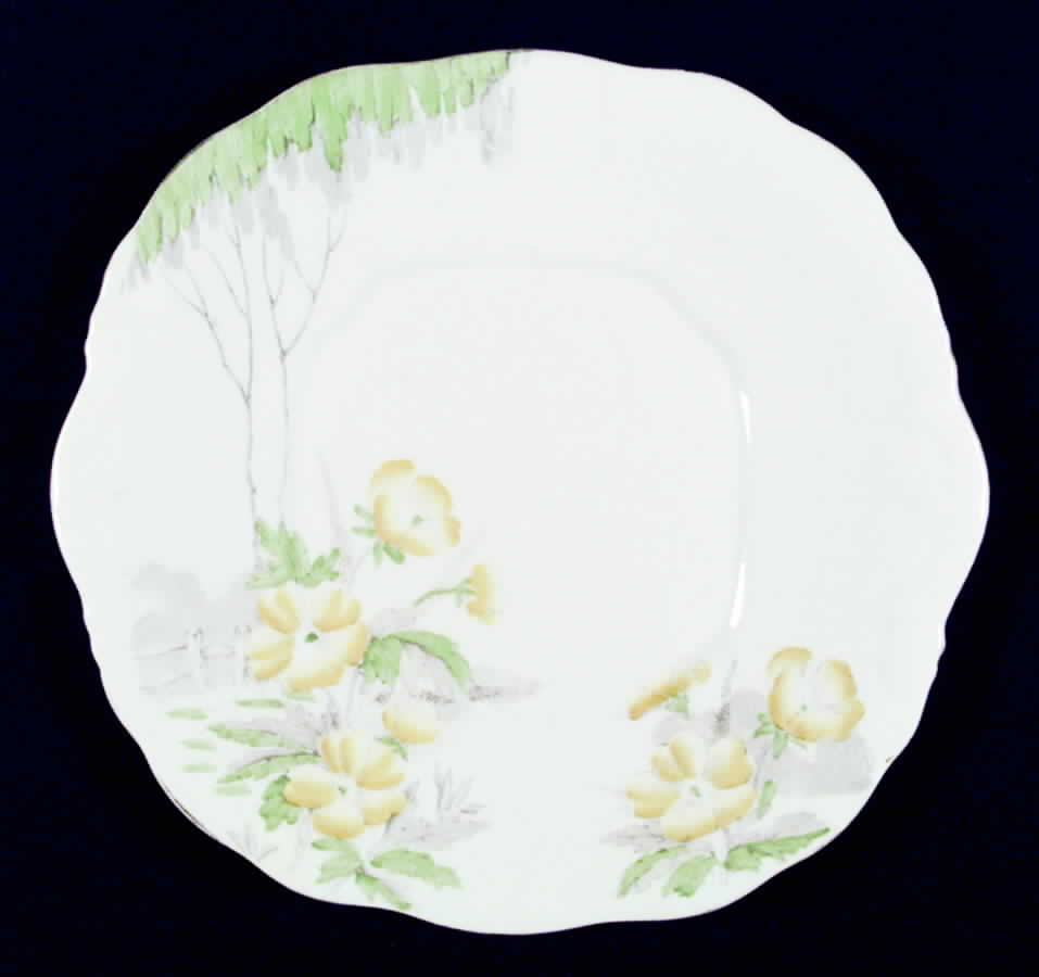 Buttercup Square Handled Cake Plate by St Michael-1