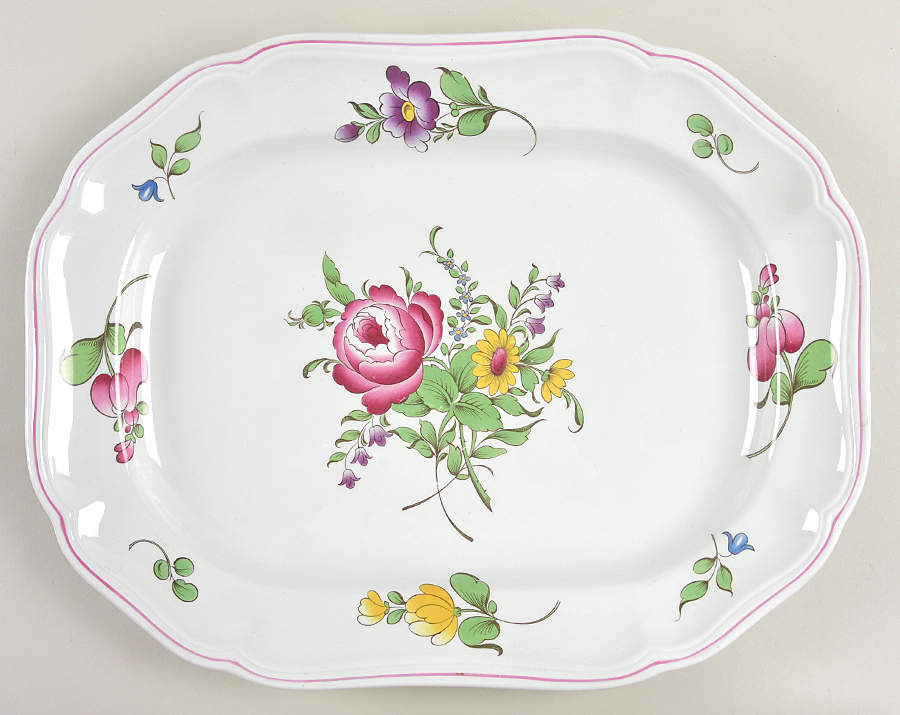 Marlborough Sprays 14" Oval Serving Platter by Spode-1