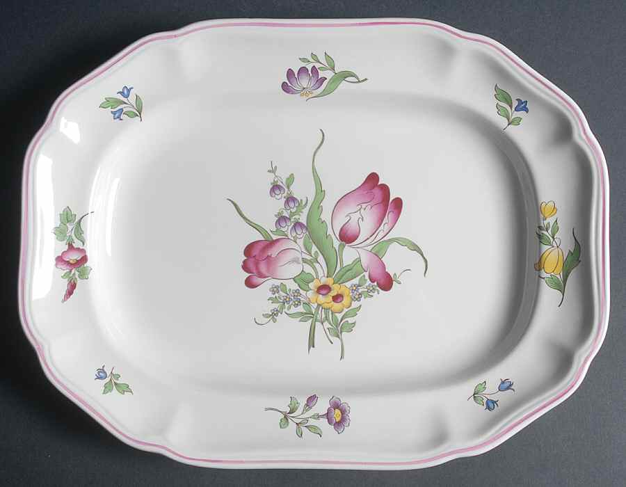 Marlborough Sprays 12" Oval Serving Platter by Spode-1