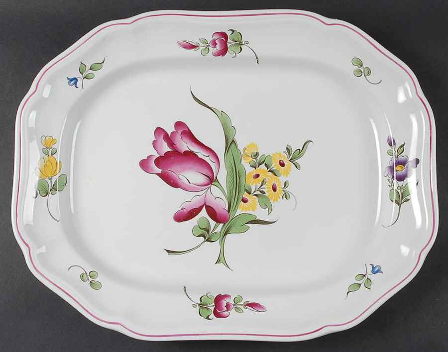 Marlborough Sprays 16" Oval Serving Platter by Spode-1