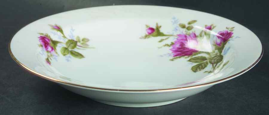 Moss Rose (Rim Shape) Rim Soup Bowl by Sango-1