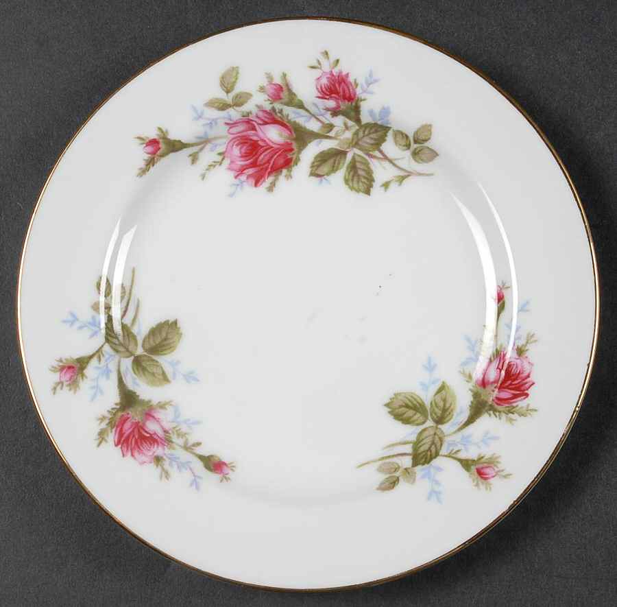 Moss Rose (Rim Shape) Bread & Butter Plate by Sango-1