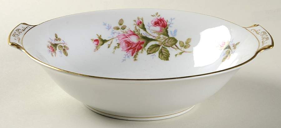 Moss Rose (Rim Shape) 9" Round Vegetable Bowl by Sango-1