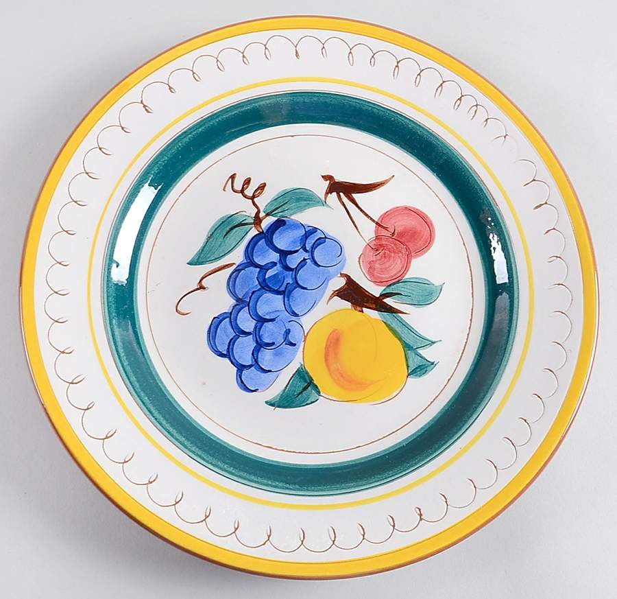 Fruit (Yellow Trim) Dinner Plate by Stangl-1
