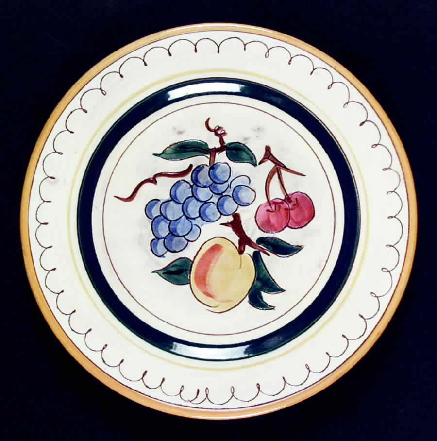 Fruit (Yellow Trim) Luncheon Plate by Stangl-1