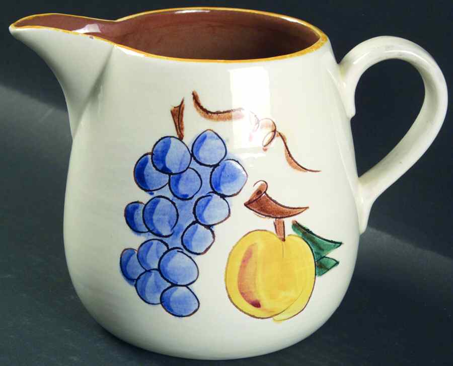 Fruit (Yellow Trim) 32 Oz Pitcher by Stangl-1