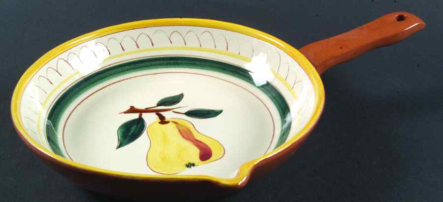 Fruit (Yellow Trim) Open Skillet by Stangl-1