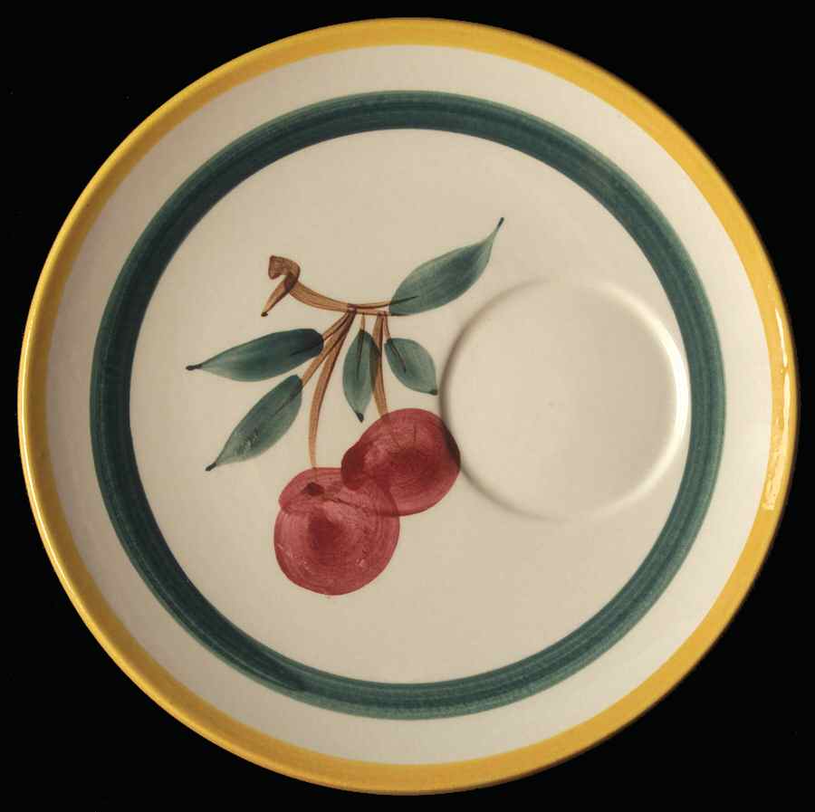 Fruit (Yellow Trim) Snack Plate by Stangl-1