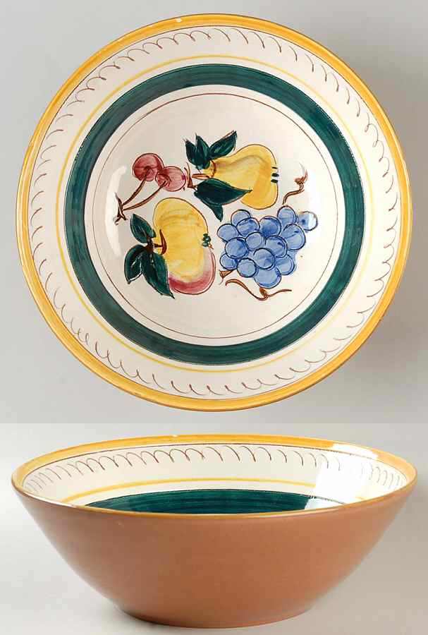 Fruit (Yellow Trim) 10" Round Vegetable Bowl by Stangl-1