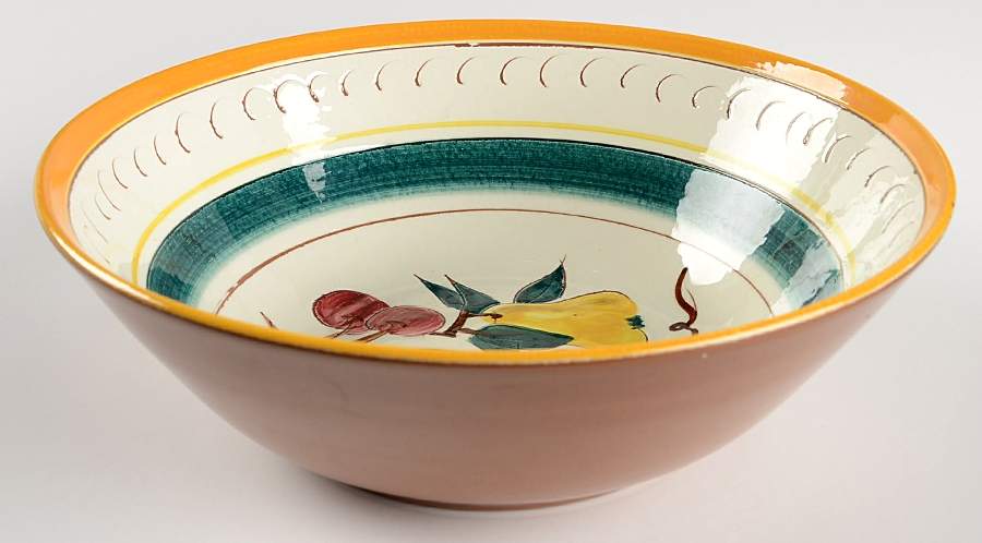 Fruit (Yellow Trim) 9" Round Vegetable Bowl by Stangl-1