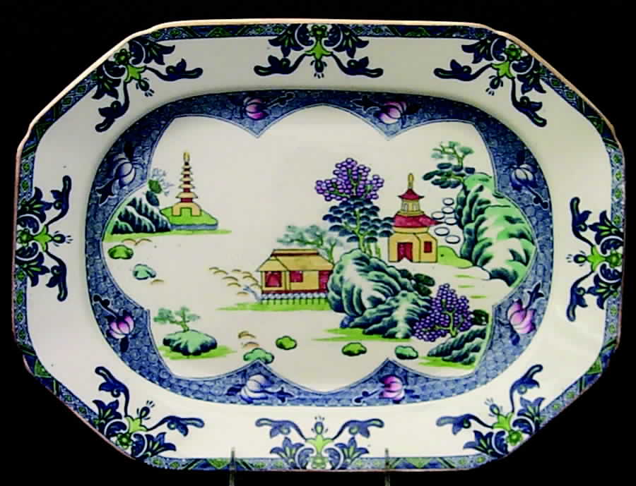 Landscape Blue 14" Oval Serving Platter by Spode-1