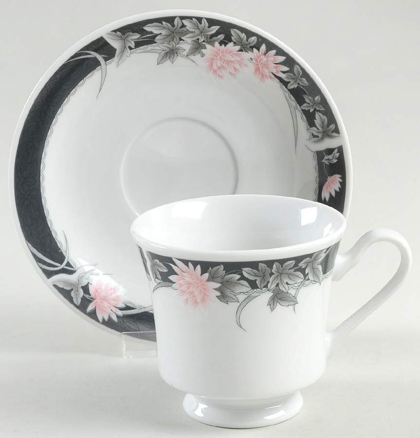 SIV9 Footed Cup & Saucer Set by Silverie-1