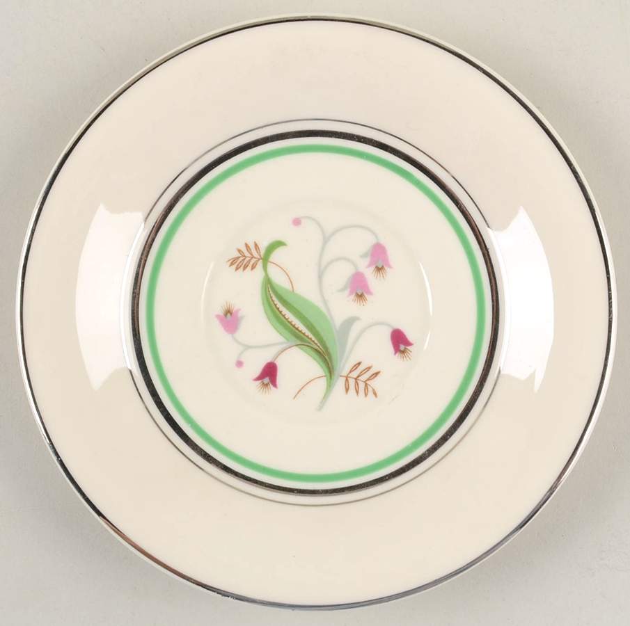 Coralbel (Winchester Shape, Platinum Trim) Saucer by Syracuse-1