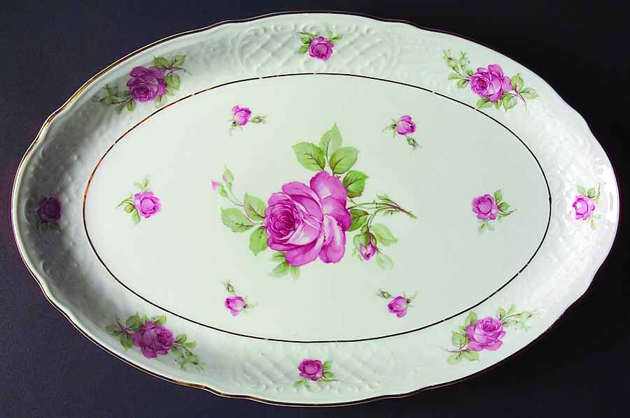 SCH193 14" Oval Serving Platter by Schumann - Bavaria-1