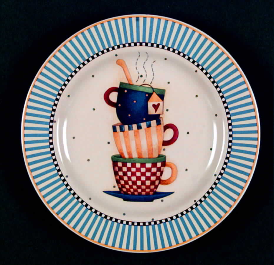 Tea Pots Salad Plate by Sakura-1