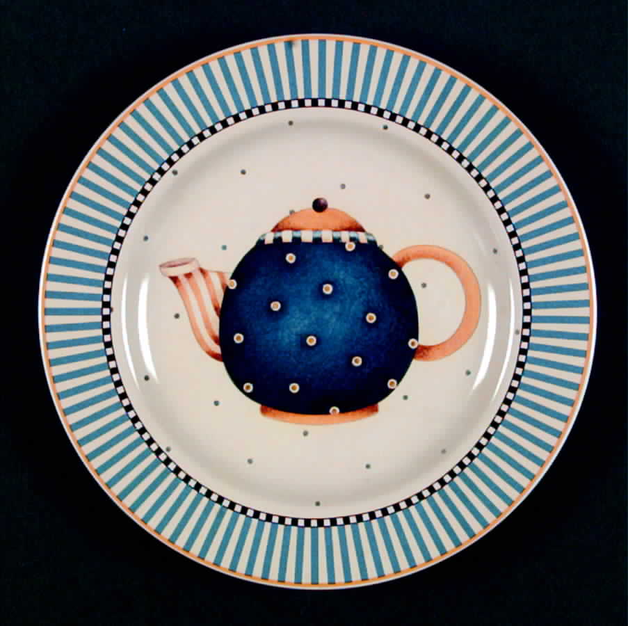 Tea Pots Salad Plate by Sakura-1