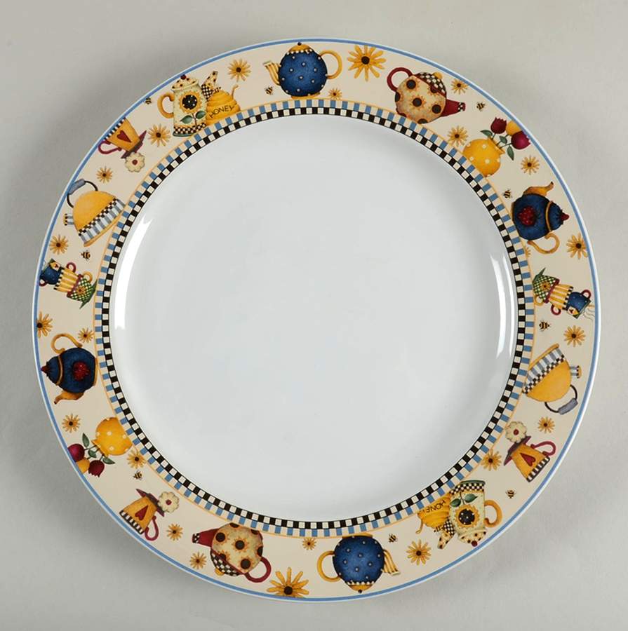 Tea Pots 12" Chop Plate (Round Platter) by Sakura-1