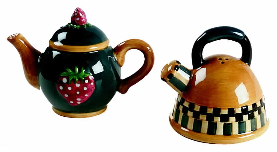 Tea Pots Figural Salt & Pepper Set by Sakura-1