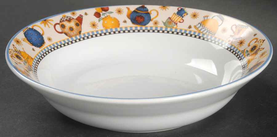Tea Pots Soup/Cereal Bowl by Sakura-1