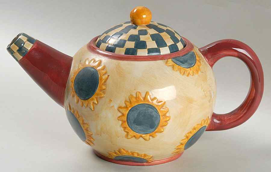 Tea Pots Sculpted Teapot & Lid by Sakura-1