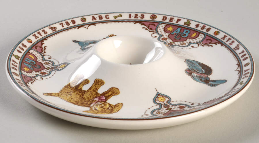 Edwardian Child Collection Multicolor Egg Serving Plate by Spode-1