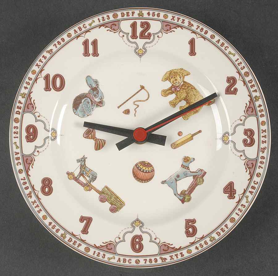 Edwardian Child Collection Multicolor Hanging Wall Clock by Spode-1