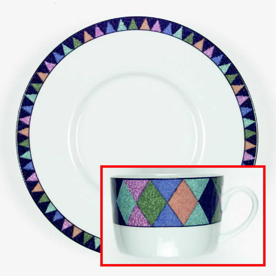 Fiesta Flat Cup & Saucer Set by Studio Nova-1