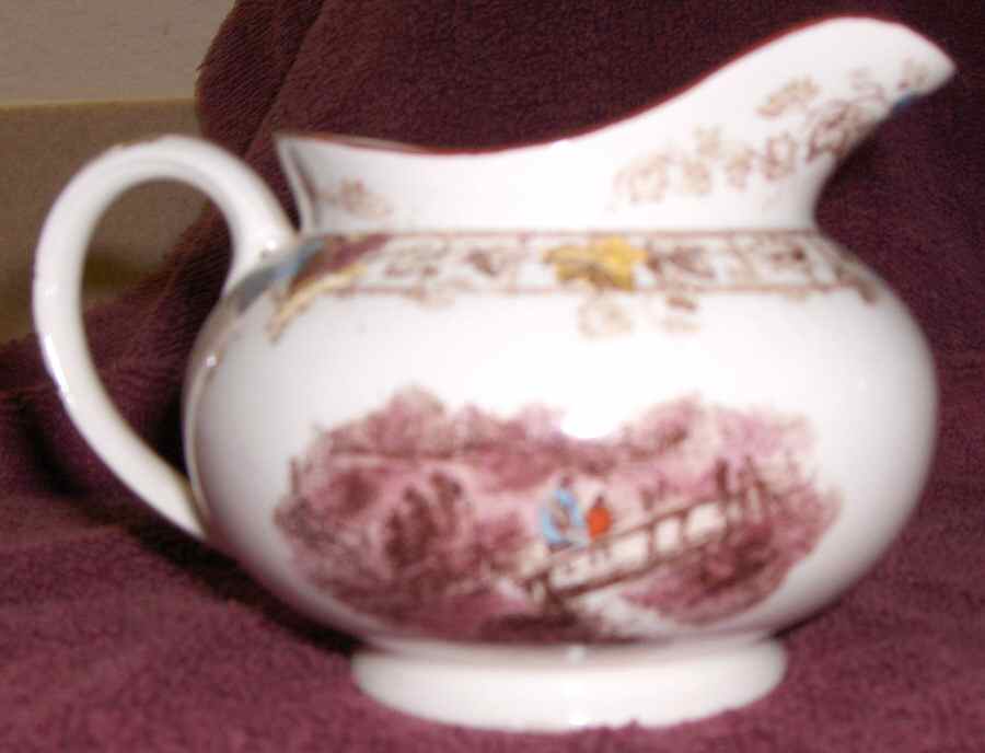 Byron Brown Multicolor (Red Trim) Creamer by Spode-1