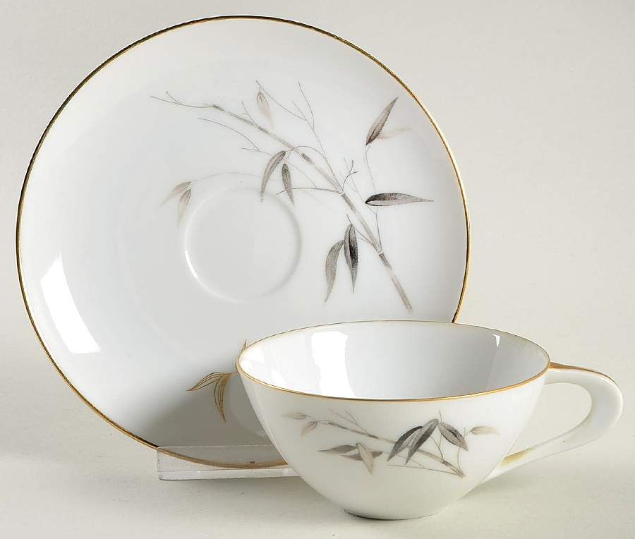 Bamboo Knight Flat Cup & Saucer Set by Sango-1