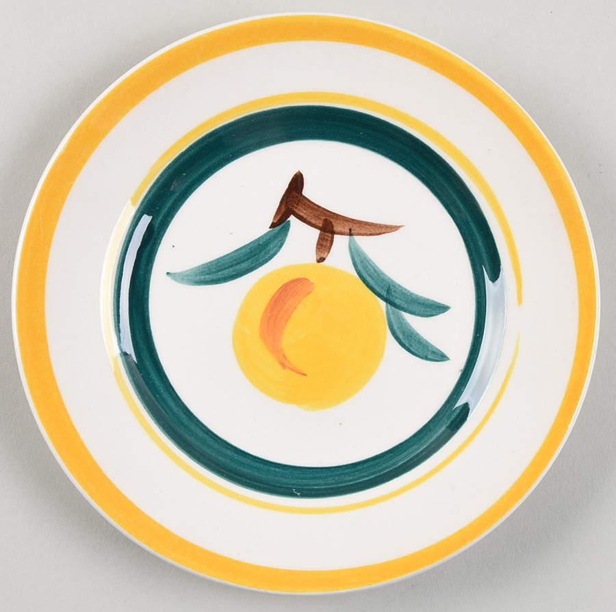 Fruit (White Background, Not Carved) Bread & Butter Plate by Stangl-1