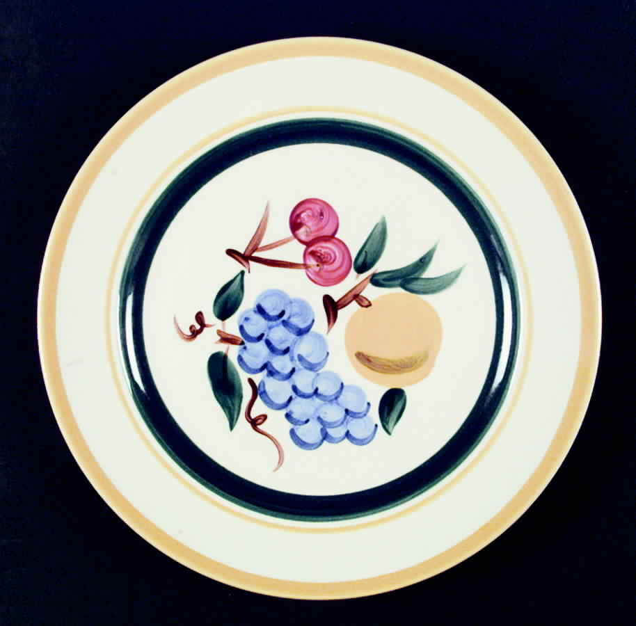 Fruit (White Background, Not Carved) Dinner Plate by Stangl-1