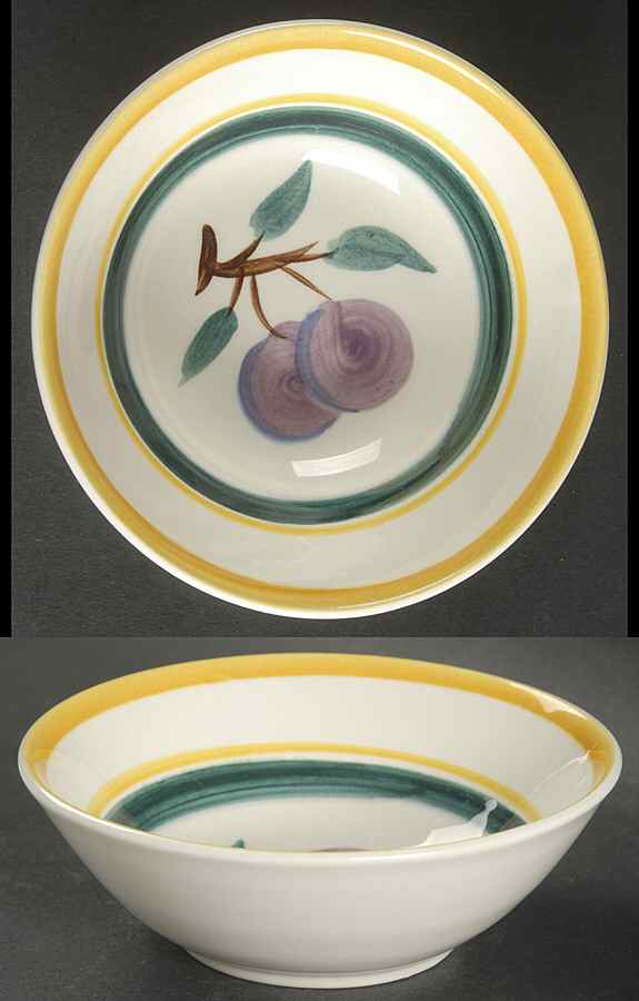 Fruit (White Background, Not Carved) Coupe Cereal Bowl by Stangl-1