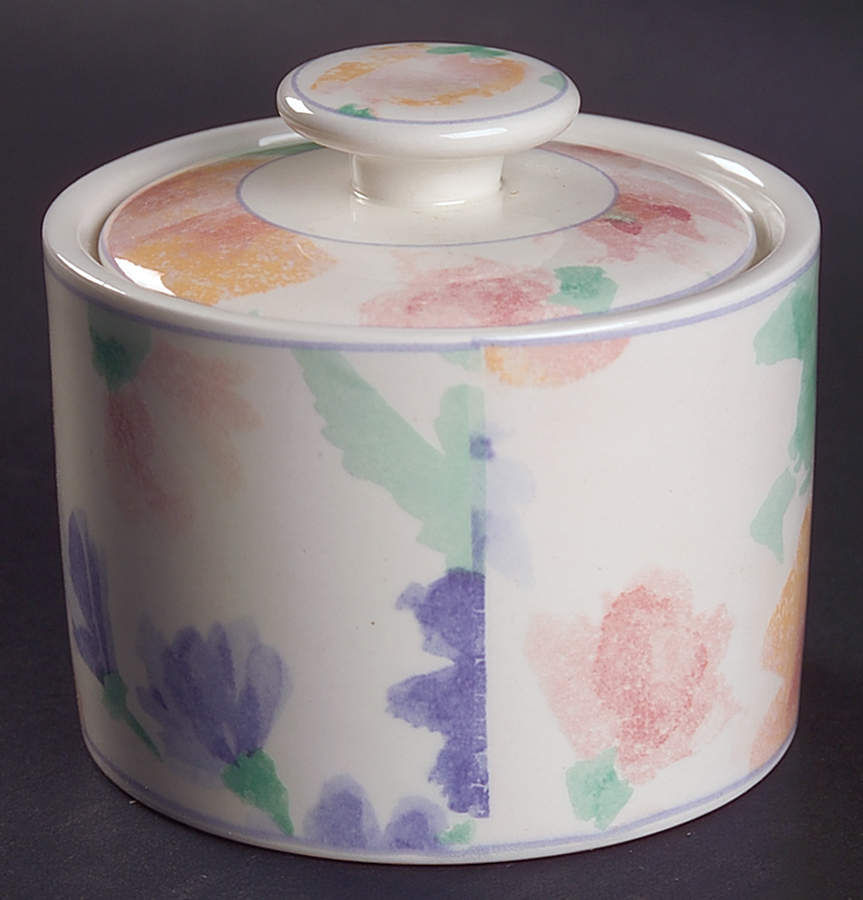 Wisteria Sugar Bowl & Lid by Sango-1