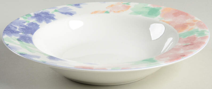Wisteria Rim Soup Bowl by Sango-1