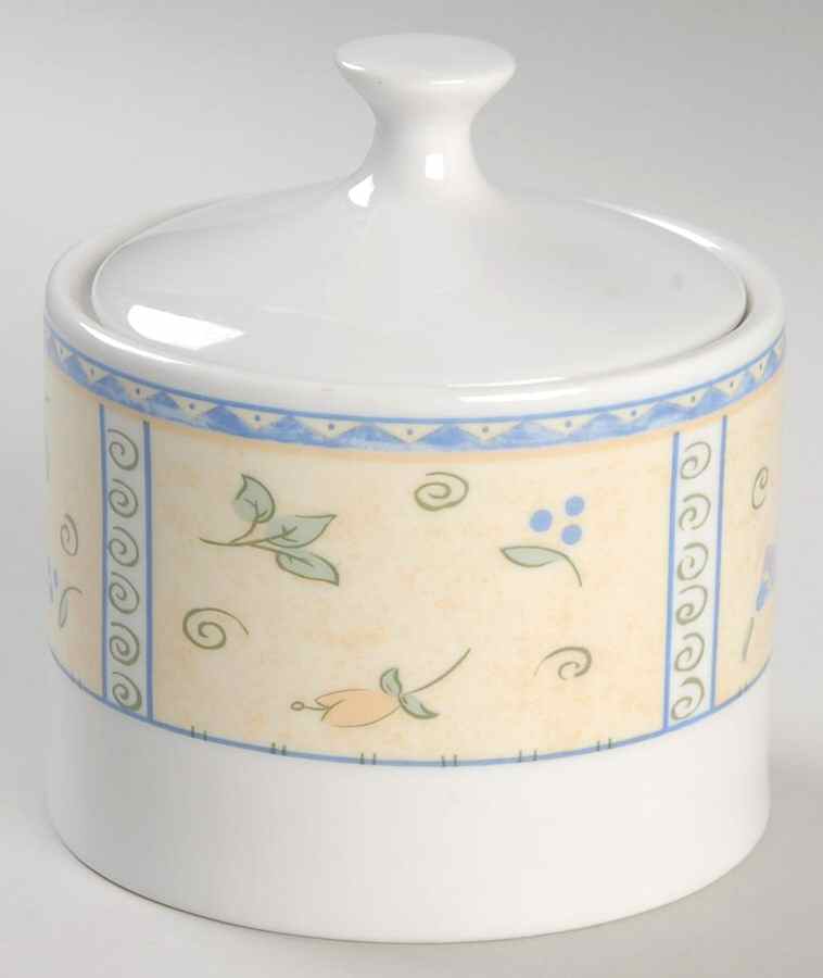 Papillon Sugar Bowl & Lid by Sango-1