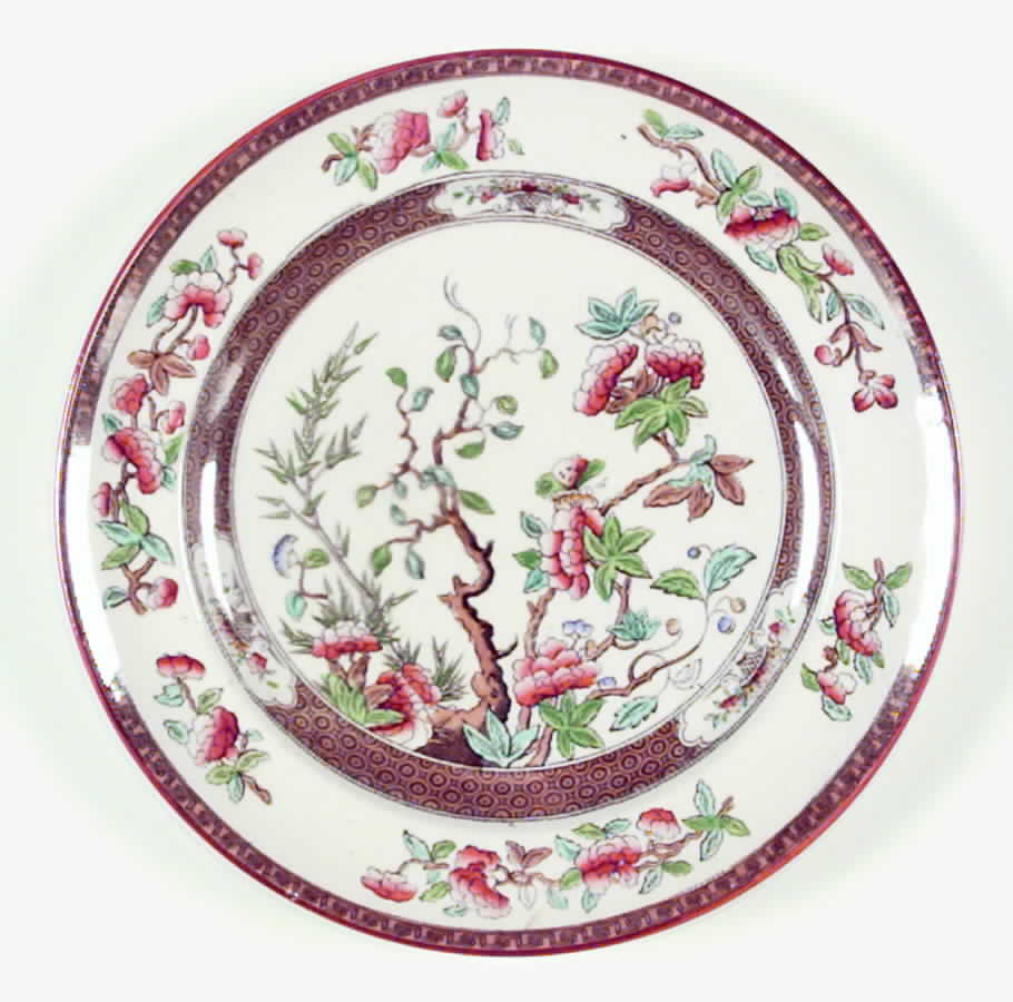 Indian Tree (Turquoise, Green, Rust, Smooth) Salad Plate by Spode-1