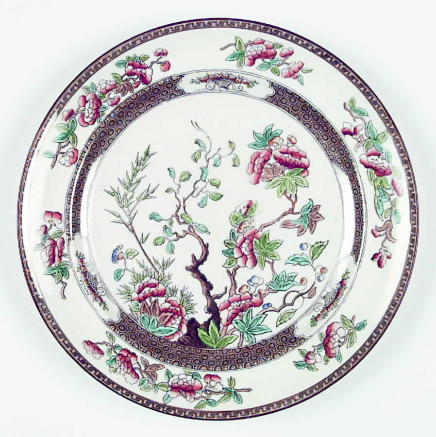 Indian Tree (Turquoise, Green, Rust, Smooth) Dinner Plate by Spode-1