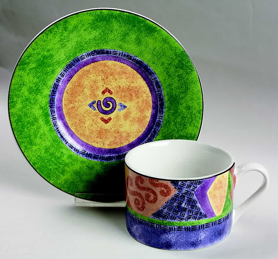 Karma Flat Cup & Saucer Set by Sango-1