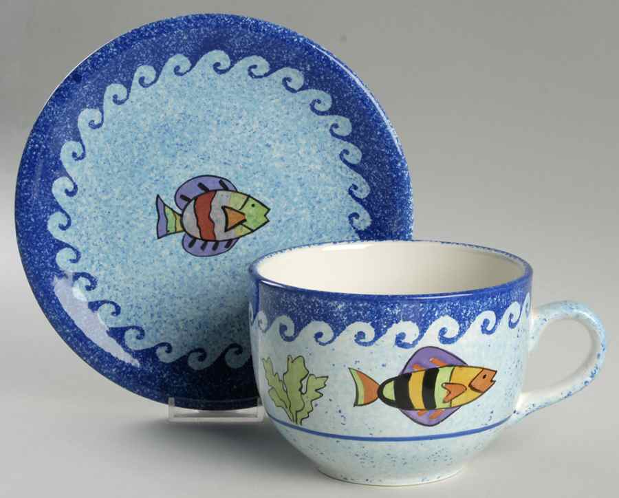 Pisces Cafe Au Lait Cup & Saucer Set by Sango-1