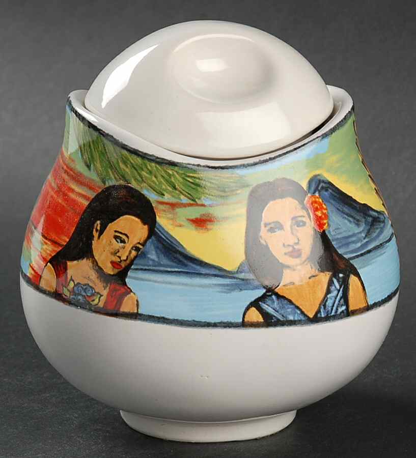 Fantasy Island Sugar Bowl & Lid by Sango-1