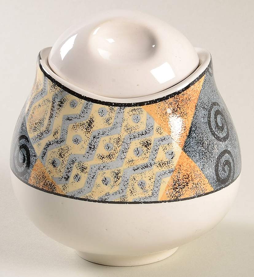 Ivory Coast Sugar Bowl & Lid by Sango-1
