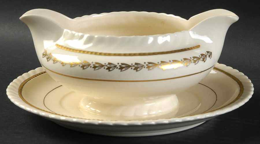 STB135 Gravy Boat with Attached Underplate by Steubenville-1