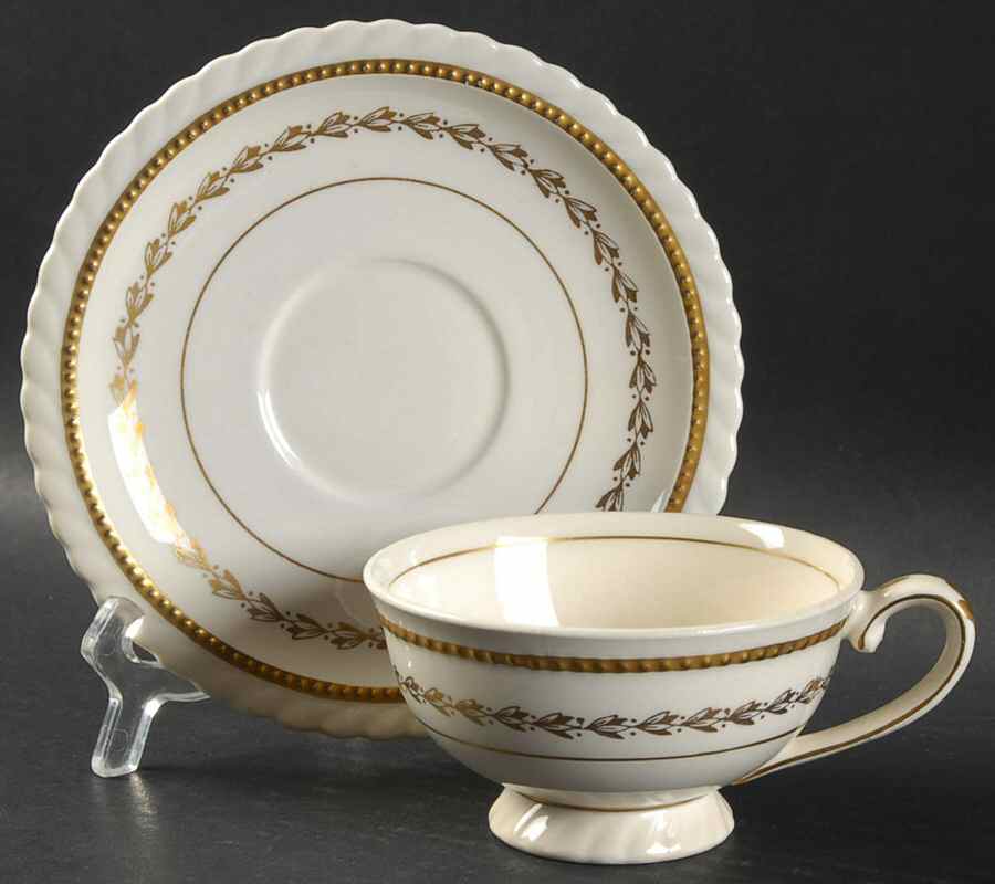 STB135 Footed Cup & Saucer Set by Steubenville-1