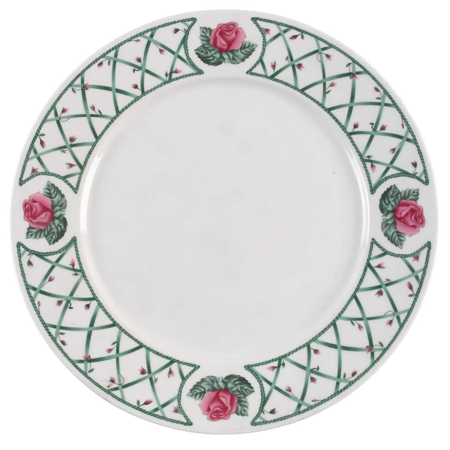 Trellis Rose 12" Chop Plate (Round Platter) by Sango-1