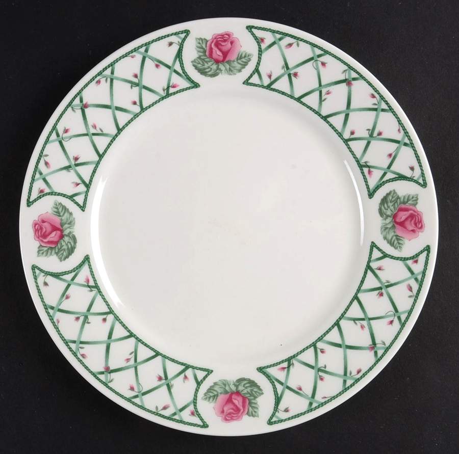 Trellis Rose Salad Plate by Sango-1
