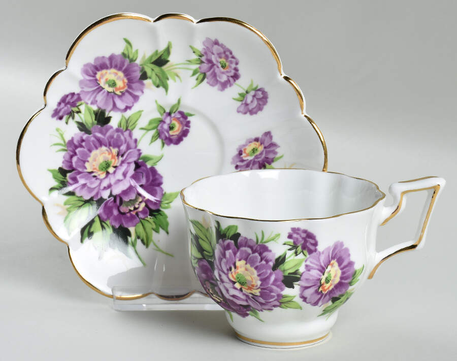 Eventide Footed Cup & Saucer Set by Salisbury-1