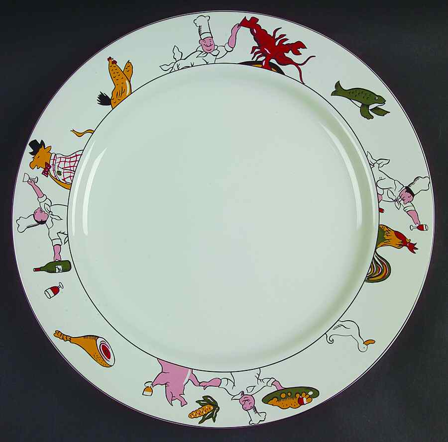 Chef Du Jour 12" Chop Plate (Round Platter) by Sakura-1