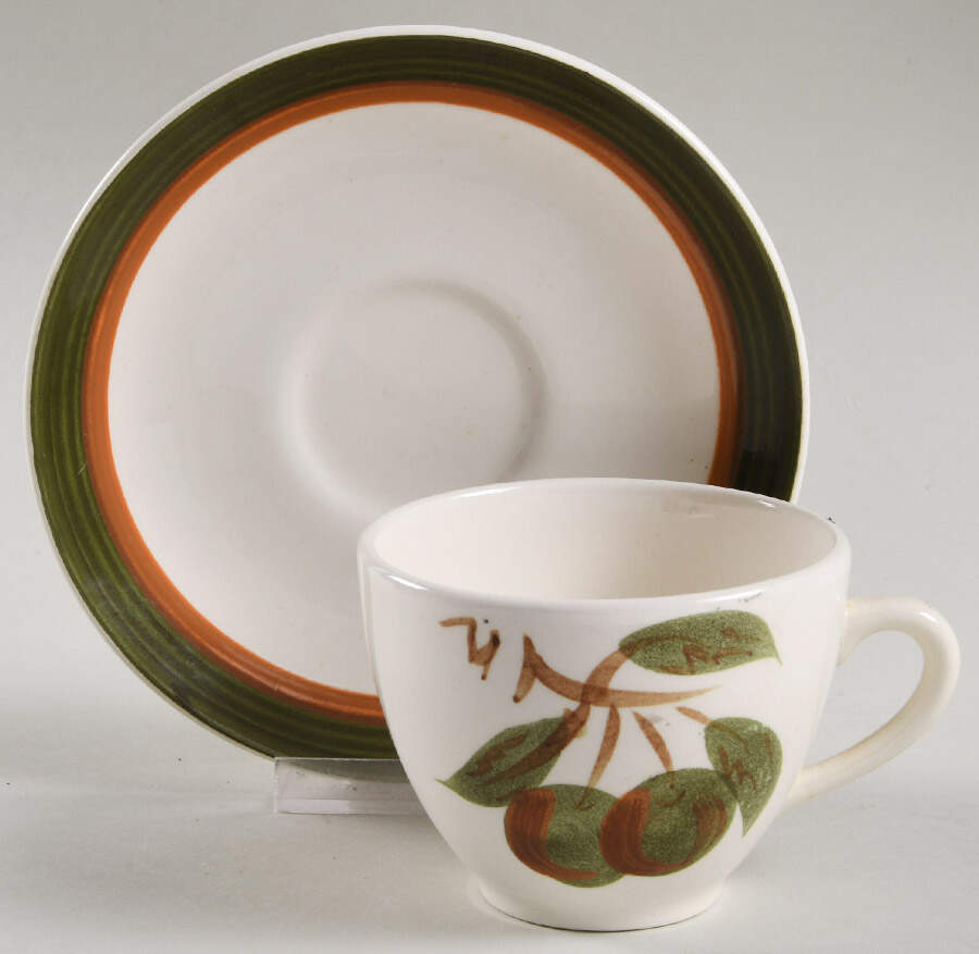 Orchard Song Flat Cup & Saucer Set by Stangl-1